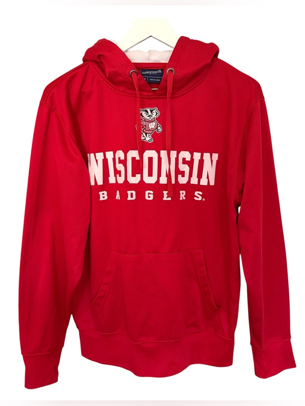 Campus Heritage Wisconsin Badgers Red Hoodie Sweatshirt Men’s Size Medium